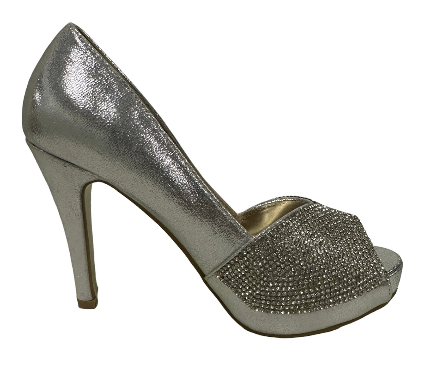 Sparkly Diamante High Heel Open Toe