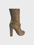 Load image into Gallery viewer, Fur Lined OTK Heel Boot – Grey
