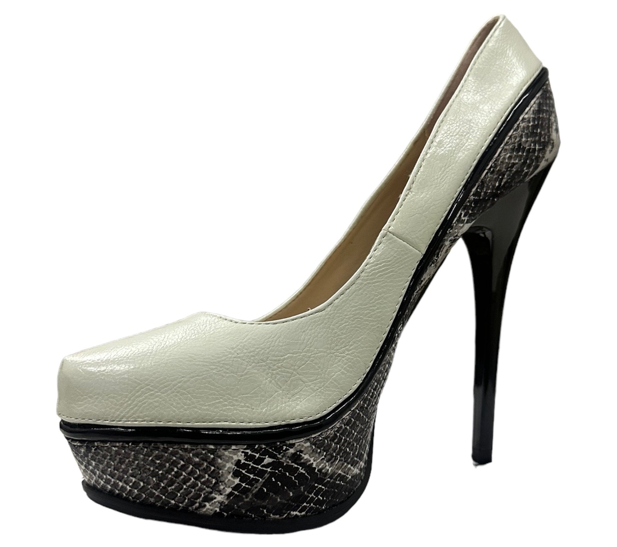 White Small Platform Heel