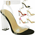 Load image into Gallery viewer, BS-71 CLEAR BLOCK HEEL
