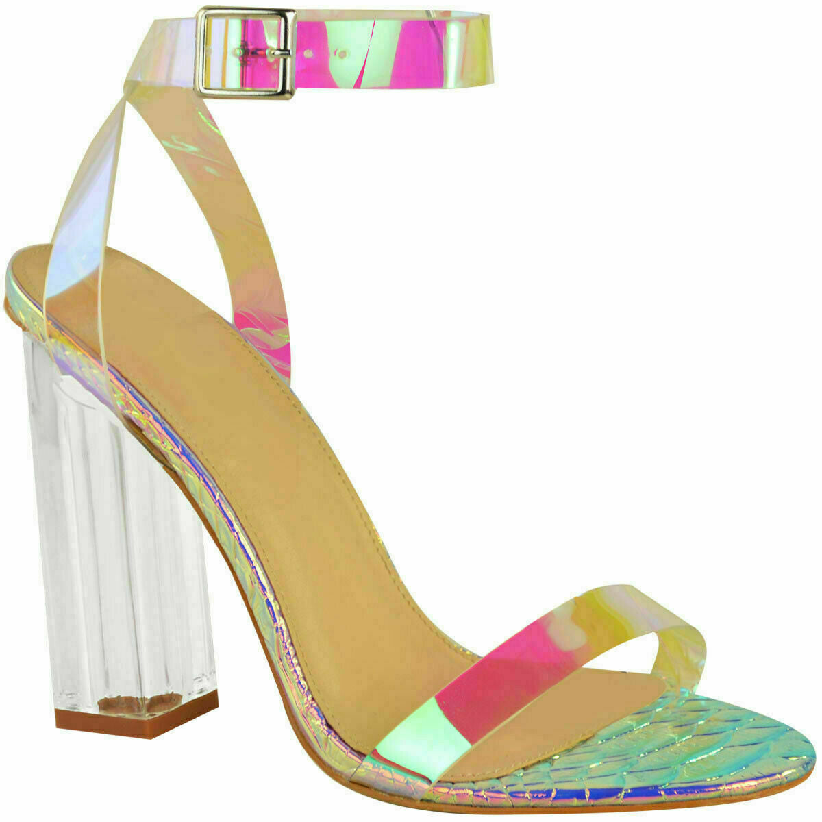 Holographic cheap perspex heels