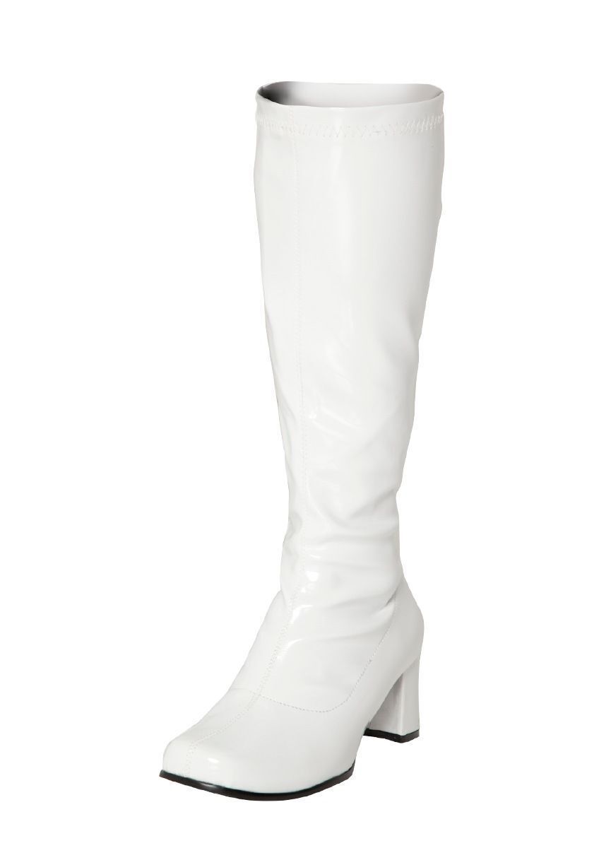 GoGo Boots White Patent