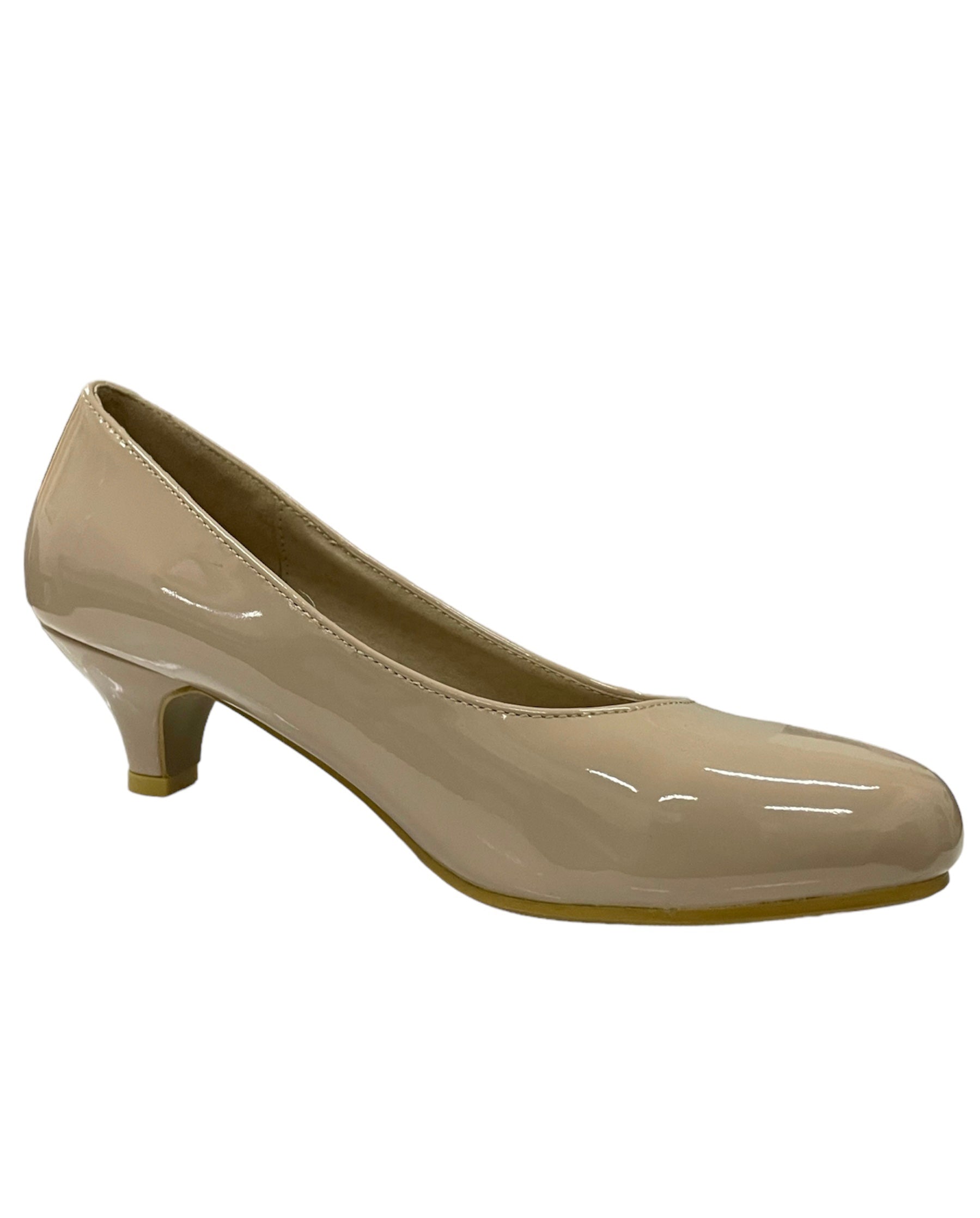 Beige low hot sale heel shoes